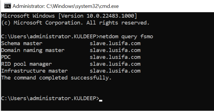 how to check FSMO roles