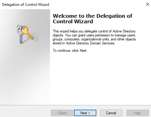 Delegation Control Wizard