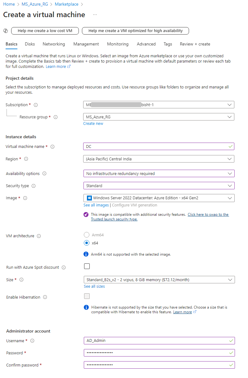 How to create Virtual Machine in Azure