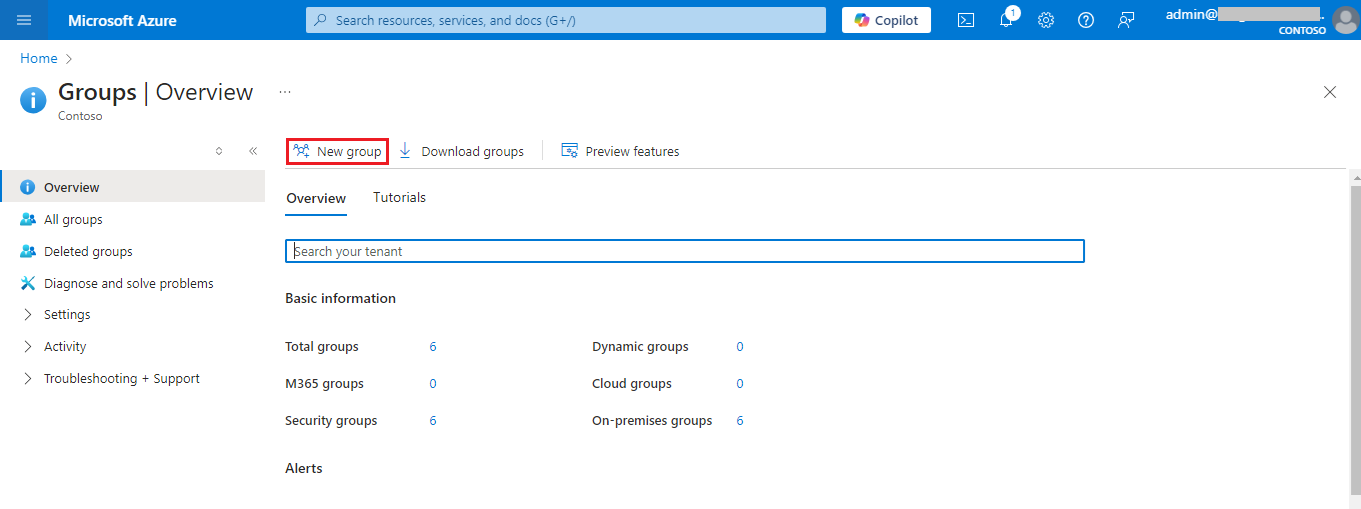 Create Group in Azure