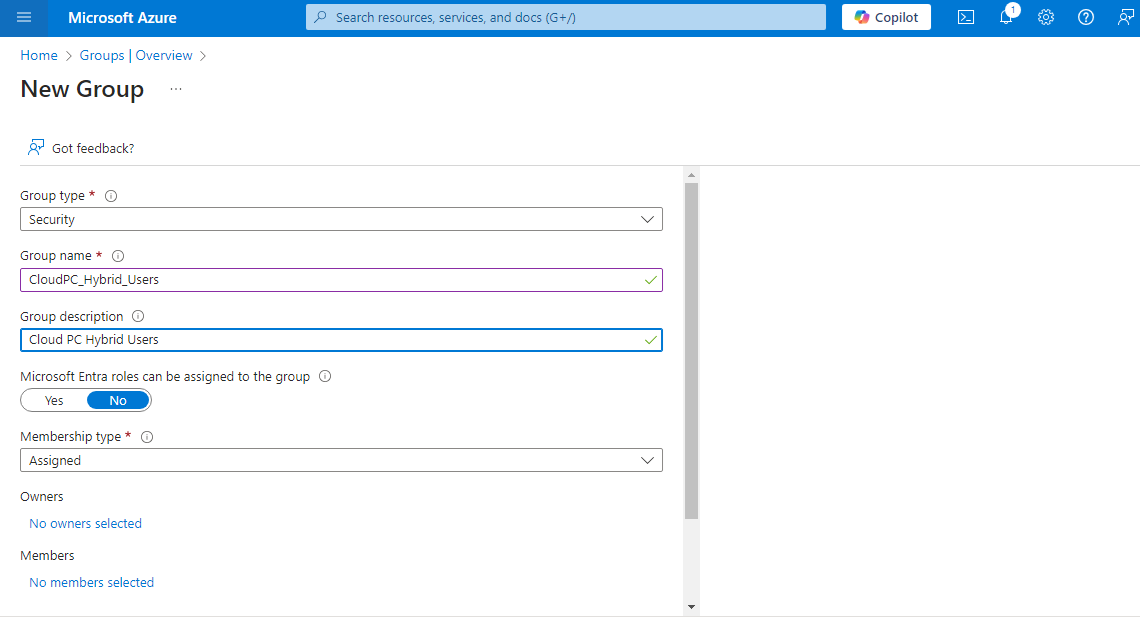 Create Groups