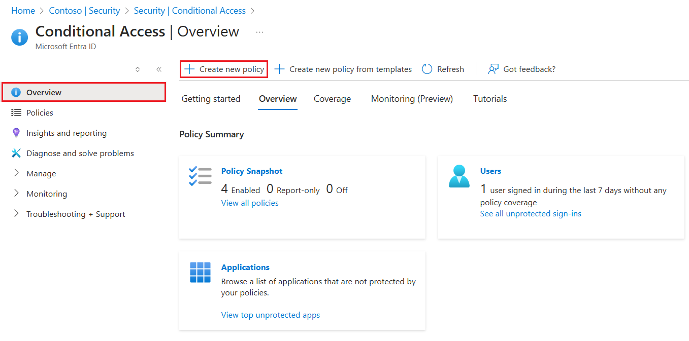 MFA create new Conditional Access Policy