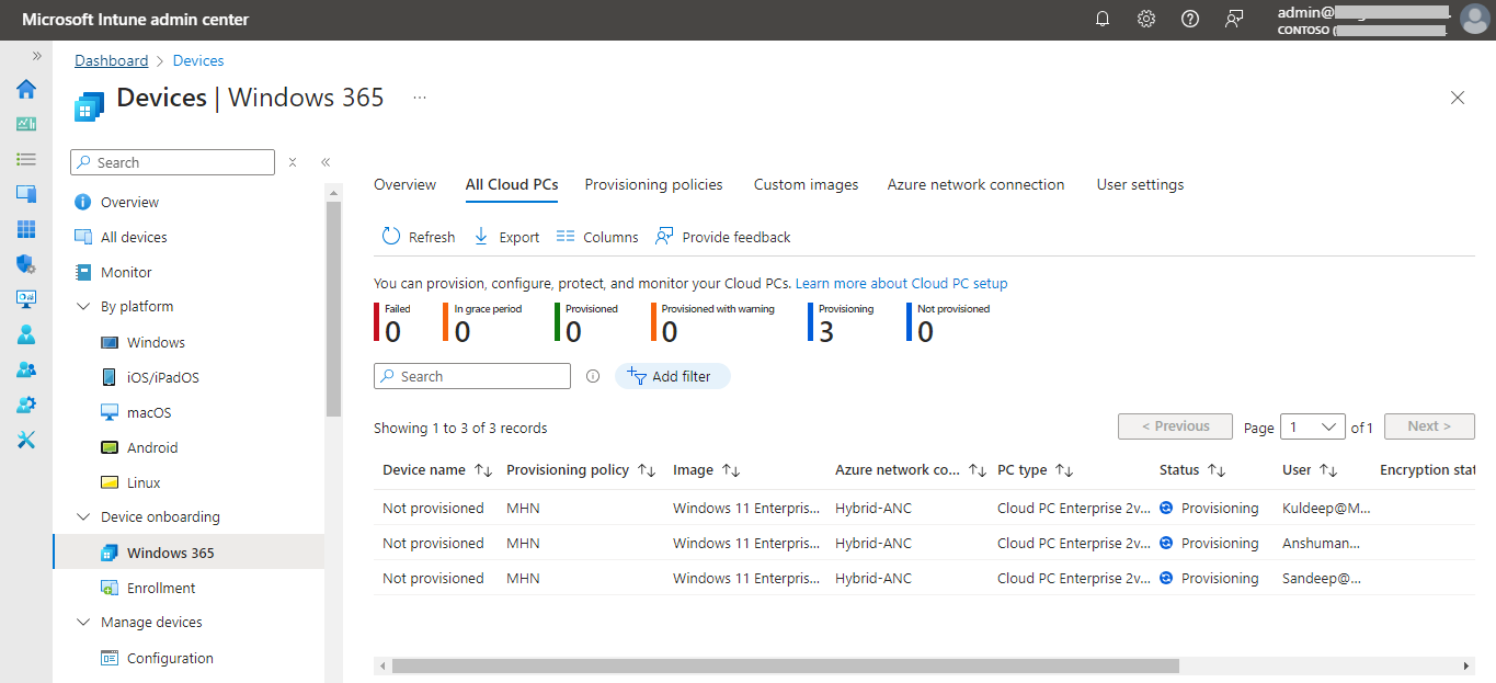 Provision Cloud PCs in Windows 365